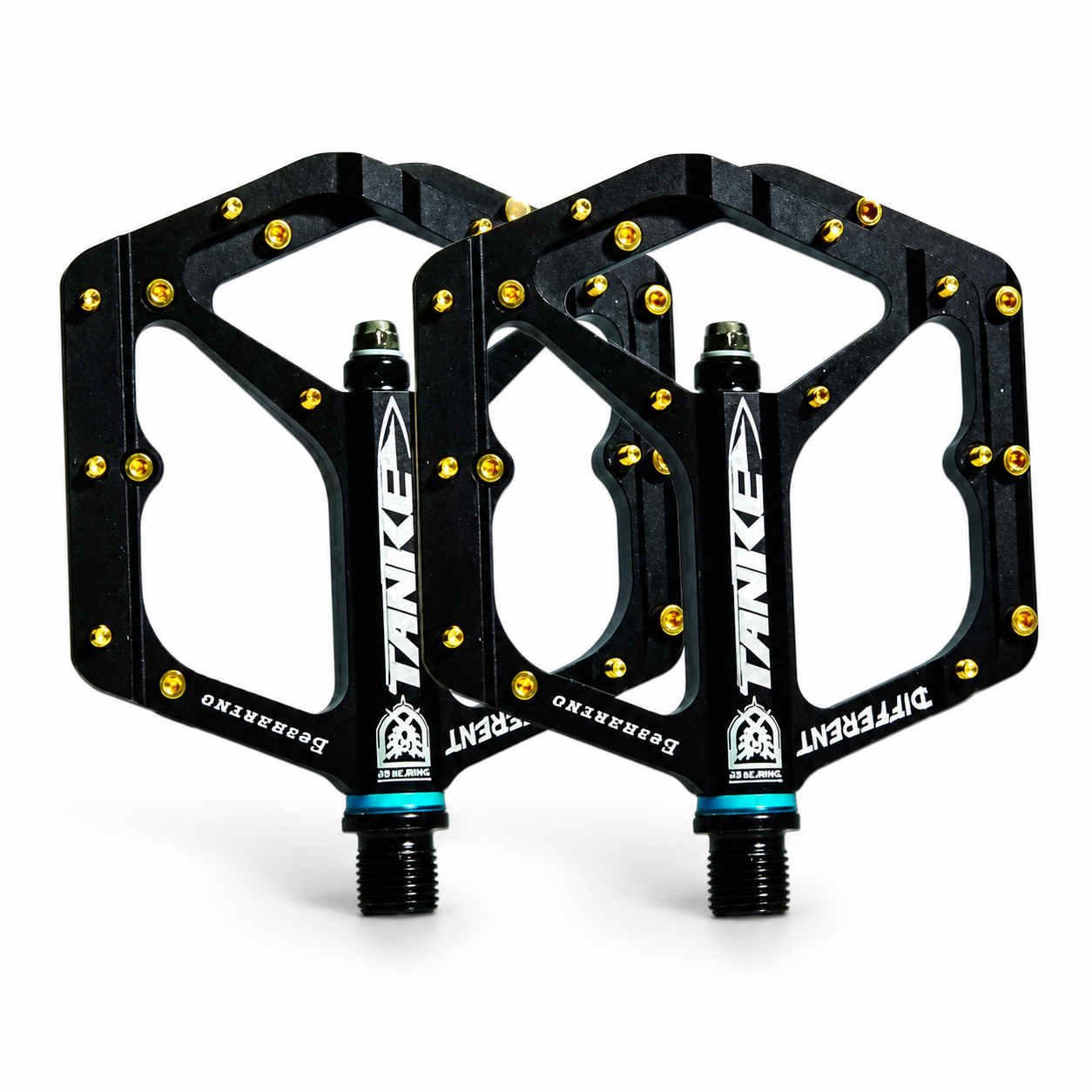 TANKE MTB Bike Pedals Flat Sealed Bearing 9/16" Aluminium Alloy Bicycle Pedals