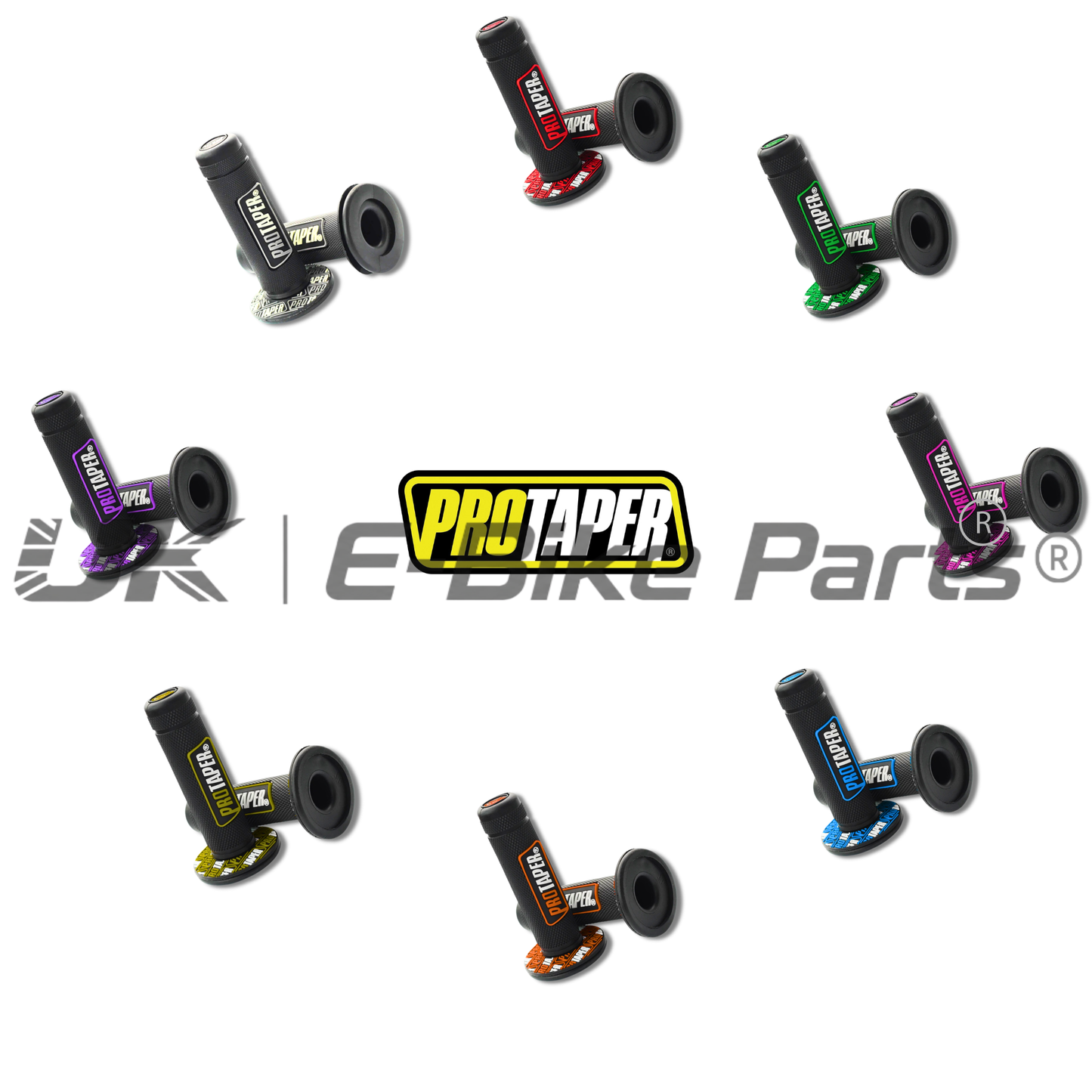 E Bike Twist Throttle Grips MX Enduro Tapered Dual Compound Diamond Soft