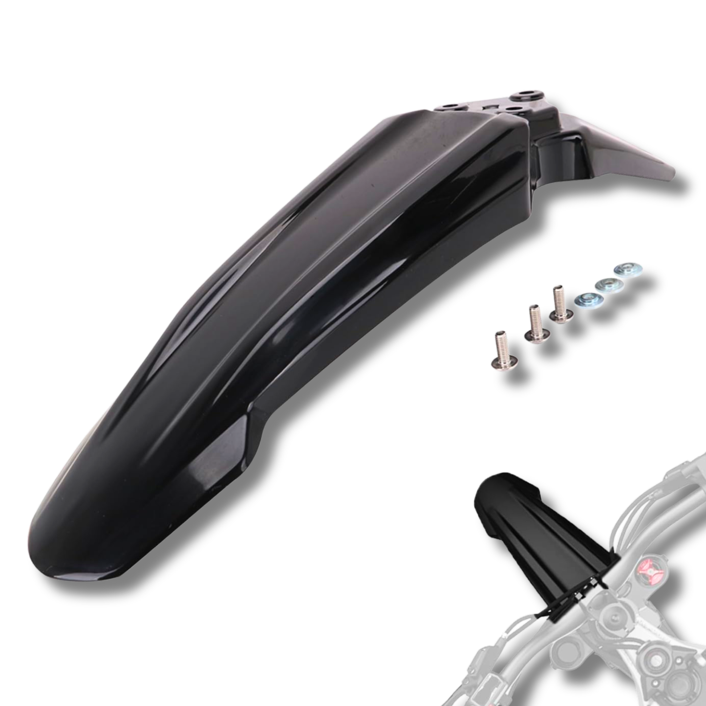 Gloss Black Front Fender Mudguard For Sur Ron Light Bee X S Electric Bike DNM