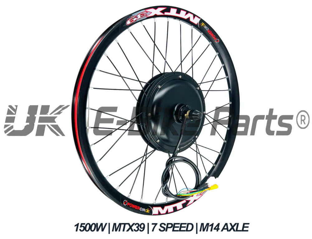 1500W E-Bike Conversion Kit LG 52V 19.2AH Battery SW900 Display Original MTX39 Rim Rear Wheel 7 Speed