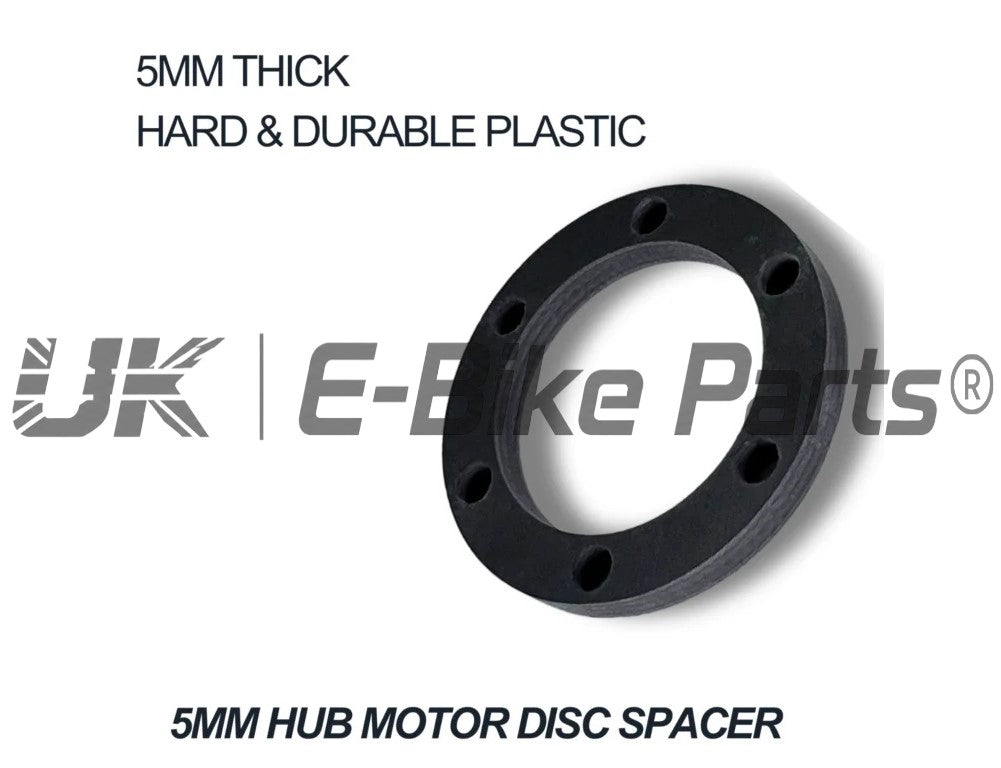 Hub Motor Disc Brake Rotor Spacer 5mm Thick 6 Bolts M5 x 16mm Allen Head Bolts
