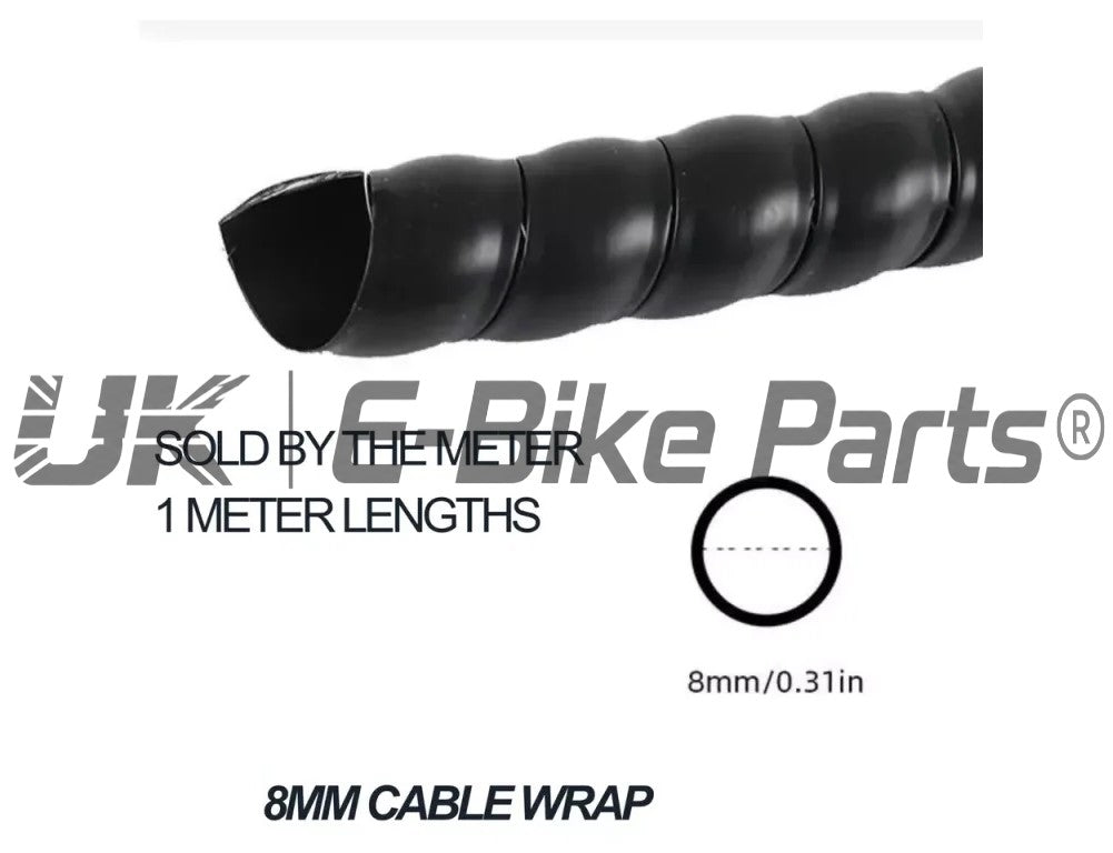 E Bike Spiral Cable Wrap Cable Tidy Management 6 to 15mm Cable 1 Meter Lengths