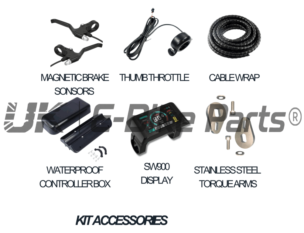 48V 20″ Electric BMX EBMX Conversion Kit 110mm Rear Dropout 1000W 48V Complete Kit & Battery UK