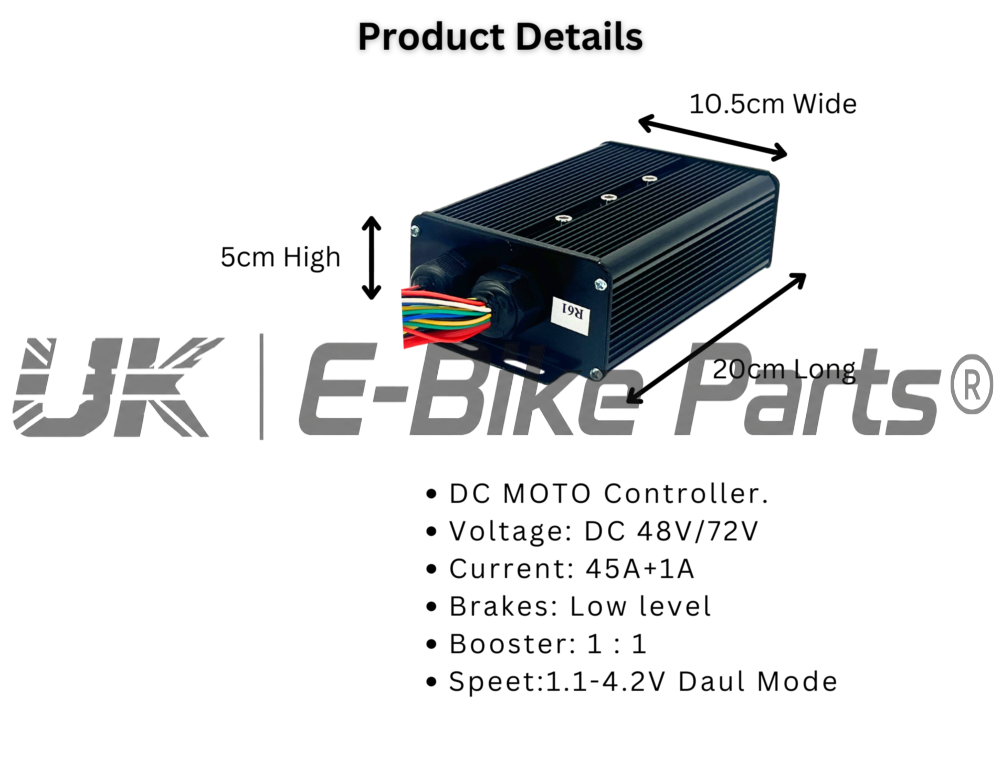 Sine Wave E Bike Controller ESC In Black 1000W 2000W 3000W 45 Amp Suits 48V 52V 60V 72V Batteries