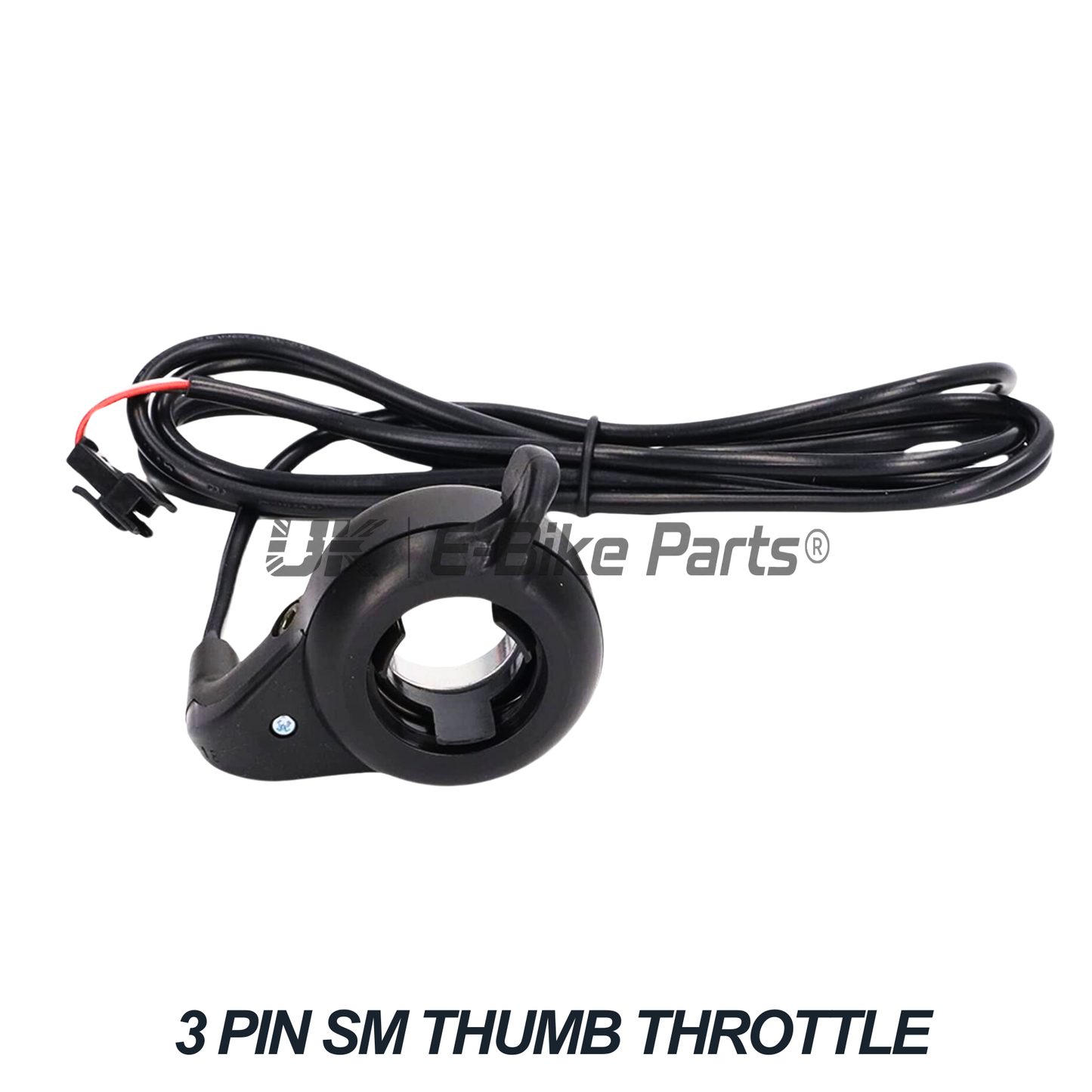 E-bike Thumb Throttle 22mm Bars SM Plug 12V/24V/36V/48V/52V/60V/72V 3000W UK