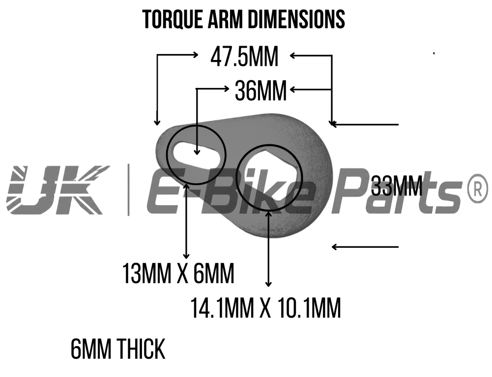 E Bike Torque Arm Set Fit Rear Motor M12 M14 M16 Axle UK Universal High Strength Carrera, Trek, Voodoo, Boardman.