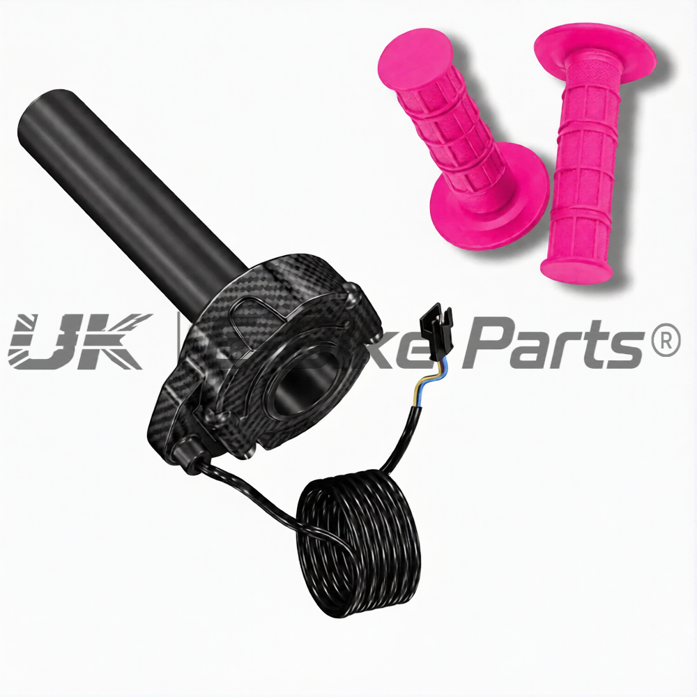 Carbon SurRon Throttle Twist Grips Waffle Grip All Colours 3 Pin SM JST Plug UK