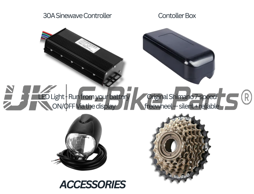 48V 1000W Electric Bike Conversion Kit – Rear Wheel + 19Ah LG Battery 1000WH | 7-Speed E-Bike Upgrade 26″ 27.5″ 29″