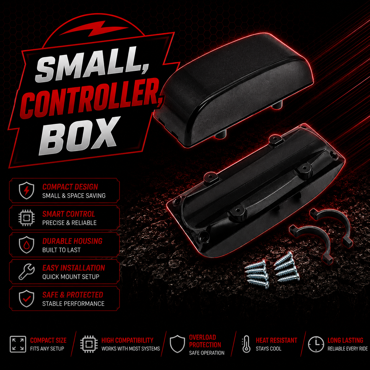 Small Controller Box Cable Management Case Bag Waterproof Conversion Kit Electric Bicycle UK.