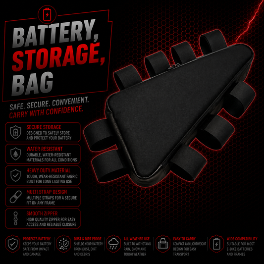 Ebike Battery Storage Triangle Bag Medium Large One Size Heavy Duty High Quality
