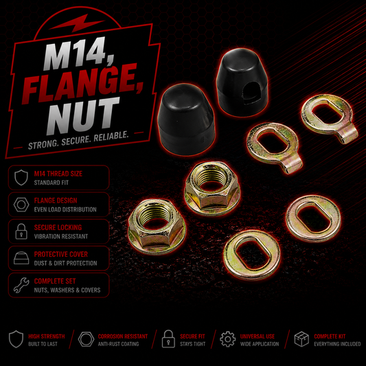 E Bike Hub Motor Axle M14 Lock Flange Nut Washer Spacer Nut Cover Hall Kits Set