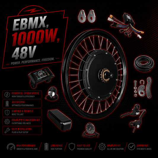 48V 20″ Electric BMX EBMX Conversion Kit 110mm Rear Dropout 1000W 48V Complete Kit & Battery UK