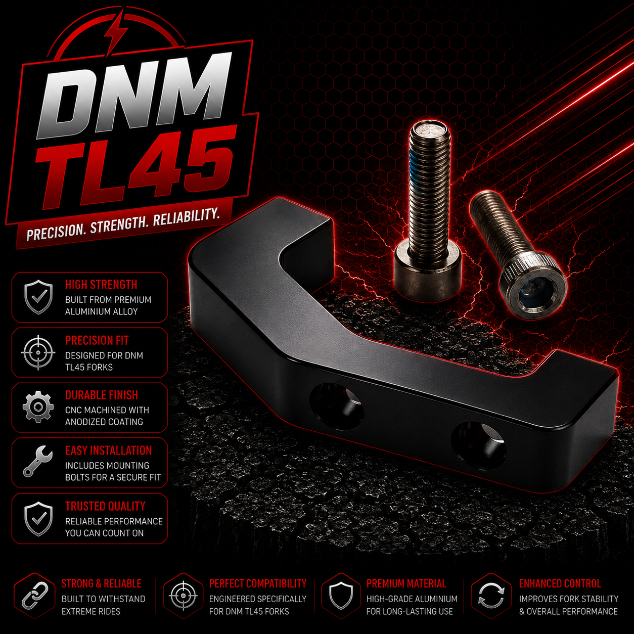 DNM Front Brake Caliper Bracket TL45 Sting Sting R Mounting