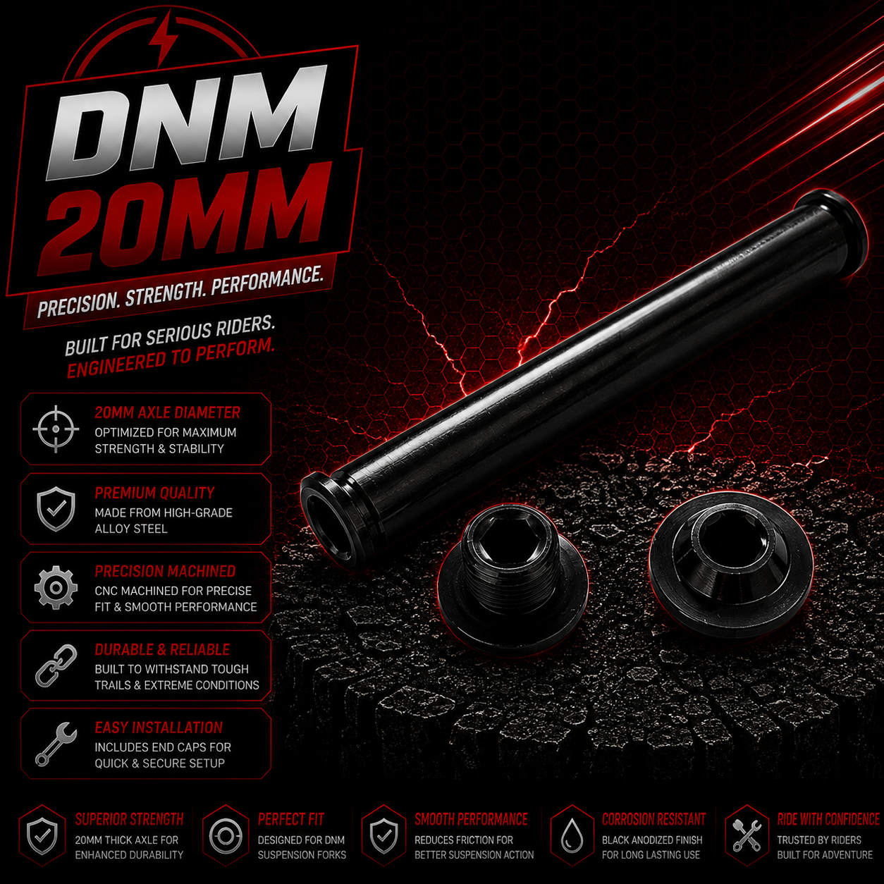 KKE DNM Surron Talaria Front Wheel 20MM Thur Axle For Surron Forks