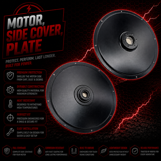 3000W Motor Side Cover Plate Freewheel & Brake Side 17mm & 22mm Bearing Black