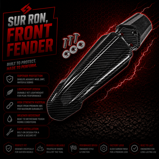 Carbon Fiber Front Fender Mudguard For Sur Ron Light Bee X S Electric Bike DNM