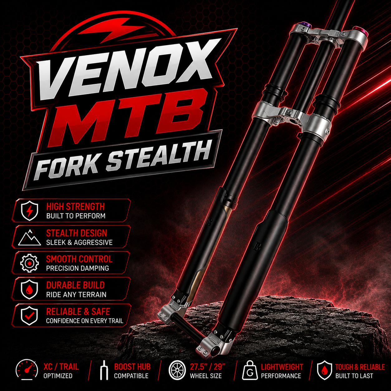 VENOX MTB Fork Stealth Bomber SurRon Talaria E Bike 203mm Travel 20mm Thru Axle