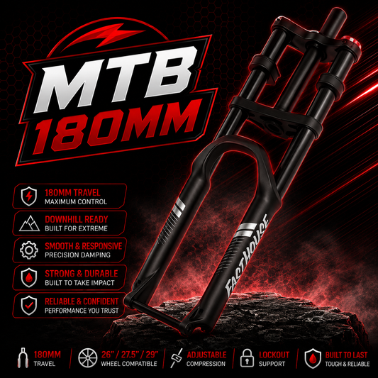 MTB Triple Clamp AIR Coil Forks E Bike 180MM Travel 100MM QR Axle Quality 29″
