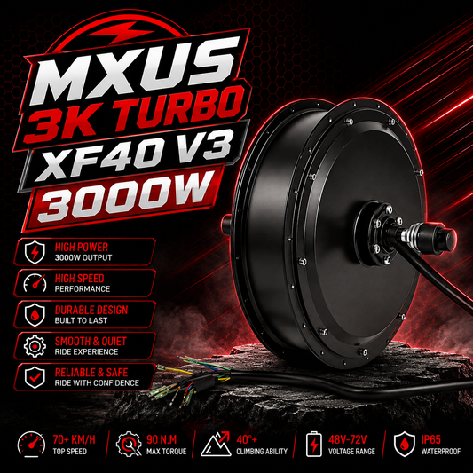 MXUS 3K Turbo XF40 V3 3000W 48V 60V 72V Brushless Hub Motor Only 142mm
