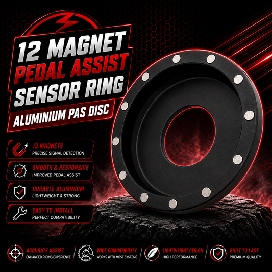 Hollowtech 12 Magnet Pedal Assist Sensor Ring | Aluminium PAS Disc for Hollowtech Bottom Brackets | E-Bike Conversion Kit Compatible