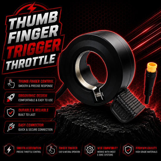 Waterproof Black Electric Bike Ebike Scooter Thumb Finger Trigger Throttle Part