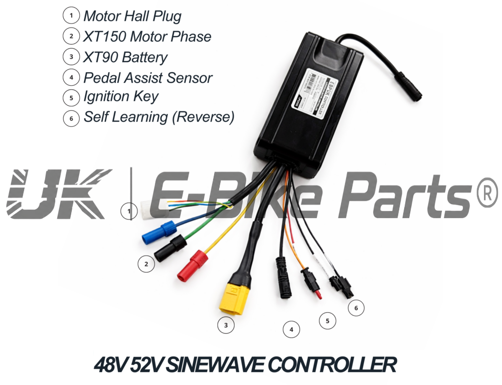 2000W E-Bike Conversion Kit Rear Wheel 50A Controller UKC1 Display 48V 52V Battery Cassette or Freewheel