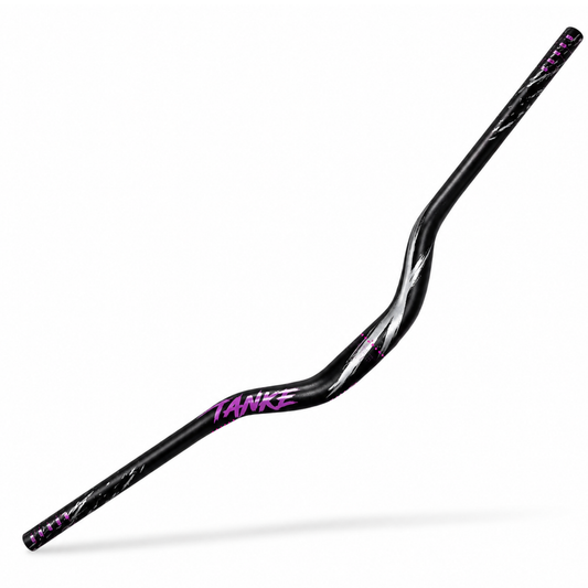 High Rise Handlebar 780mm Wide 55mm Rise 31.8mm Stem E Bike MTB Jump Bike Purple