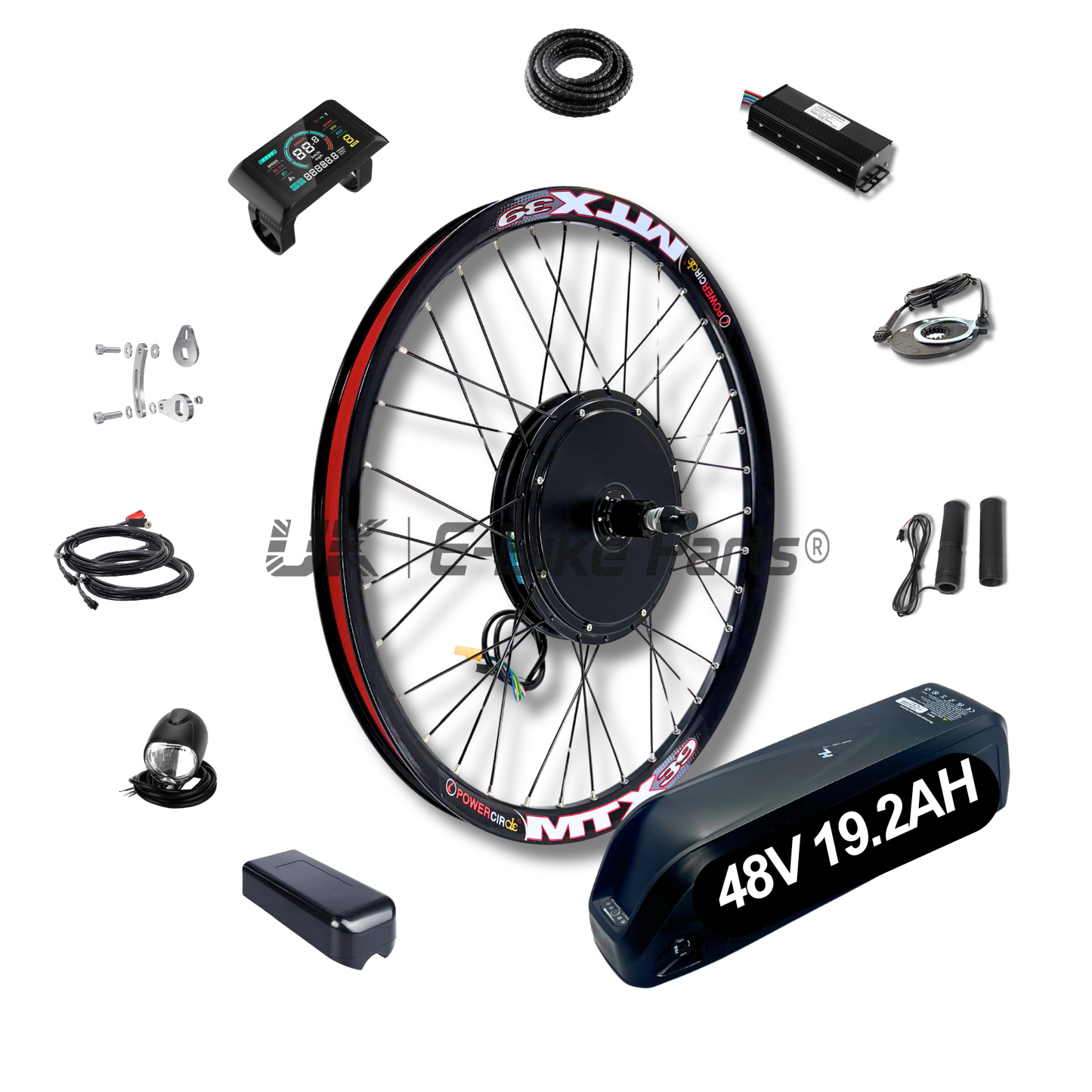 Electric Bike Conversion Kit 48V 1000W/250W MTX 7-11 Speed Cassette Rear Wheel & Battery 26″ 27.5″ 29″ Remote Key
