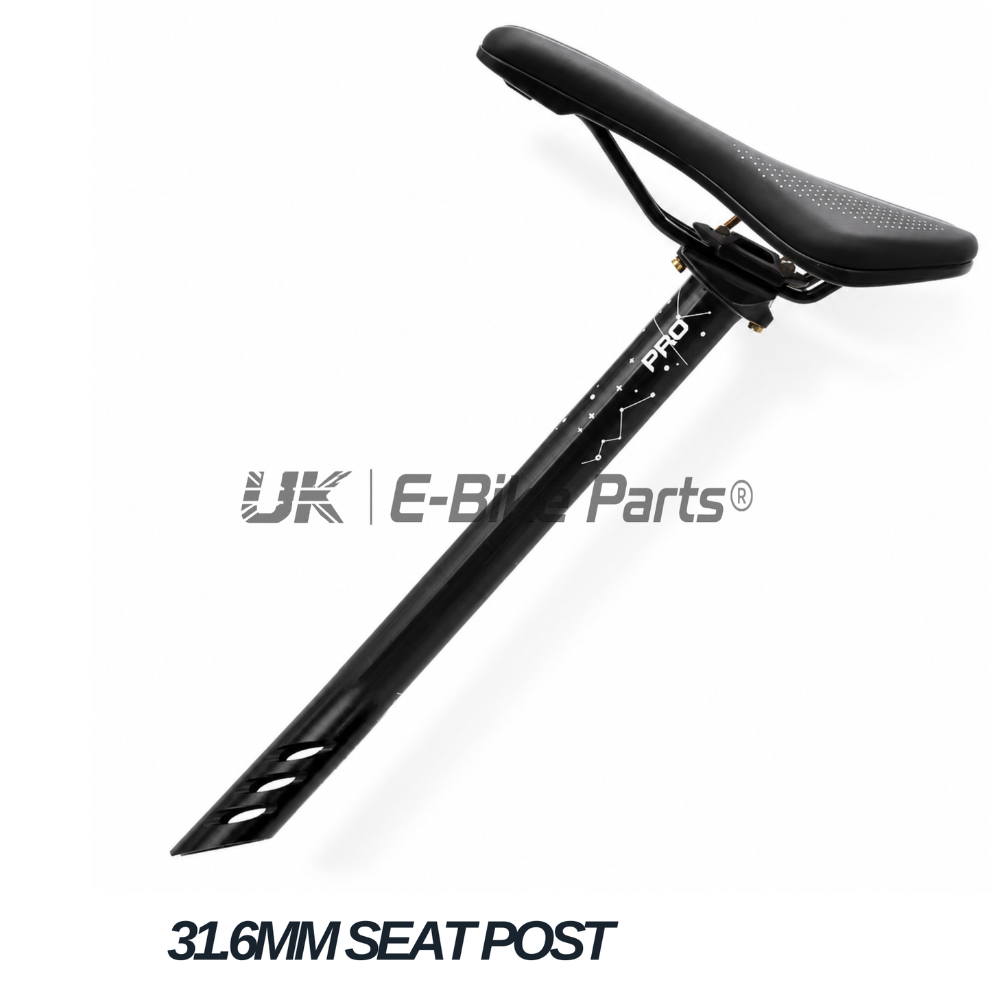 MTB Road Bike Seat Post – 31.6mm x 380mm – Black – TANKE
