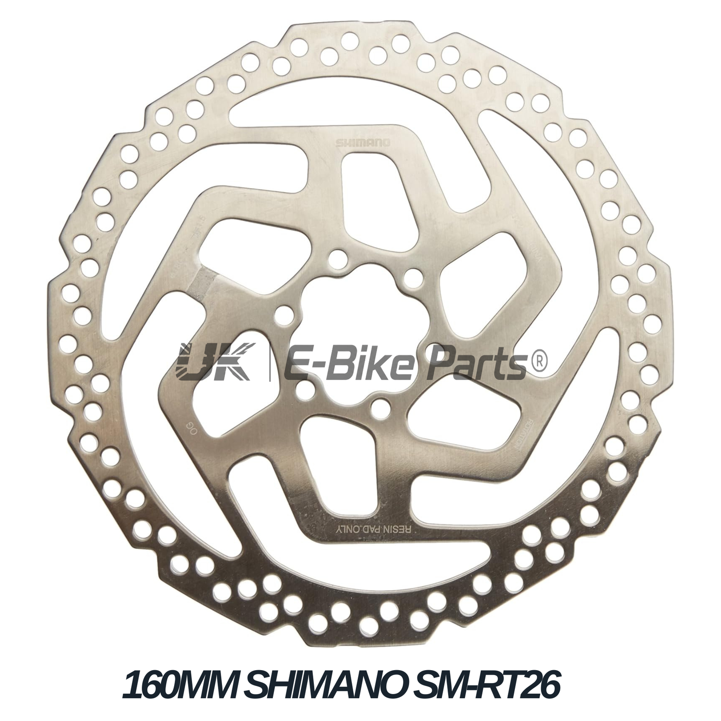 Shimano SM-RT26 160mm 6-Bolt Disc Rotor for Resin Pads + T25 Bolts