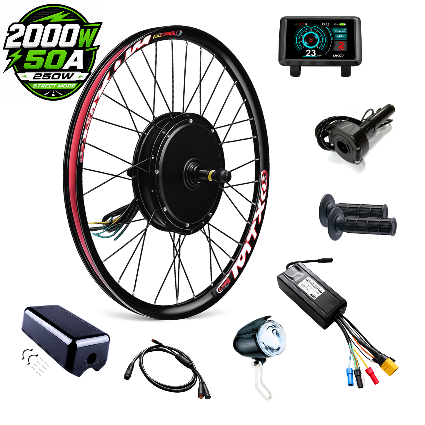 The Ultimate Electric 2000W Rear Wheel EBike Conversion Kit Original MTX39 Rim High Torque Motor