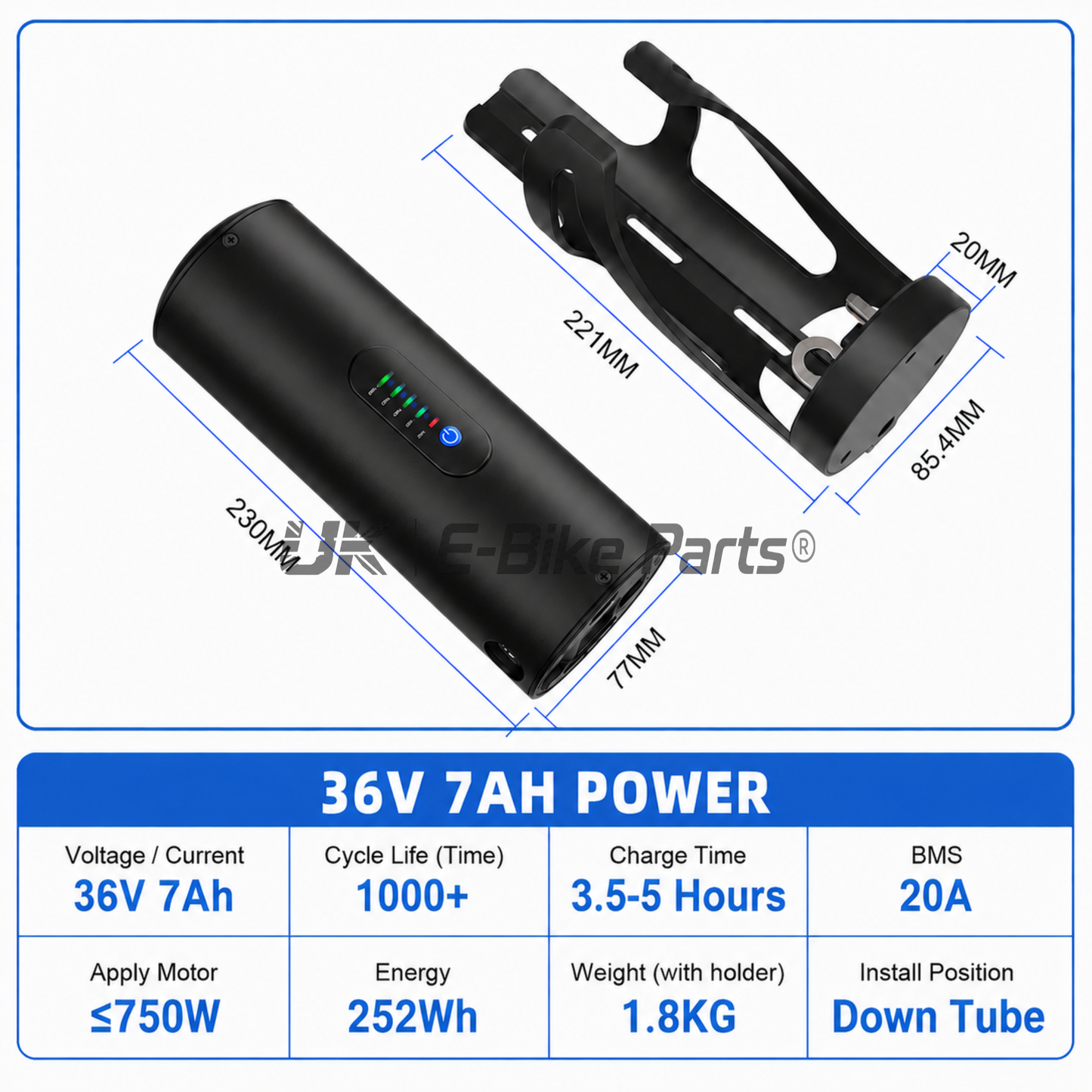 Ultimate MTX 250W E Bike Conversion Kit Cassette 7-11 Speed Rear Wheel LG 36V 10.5AH | 7AH | 48V