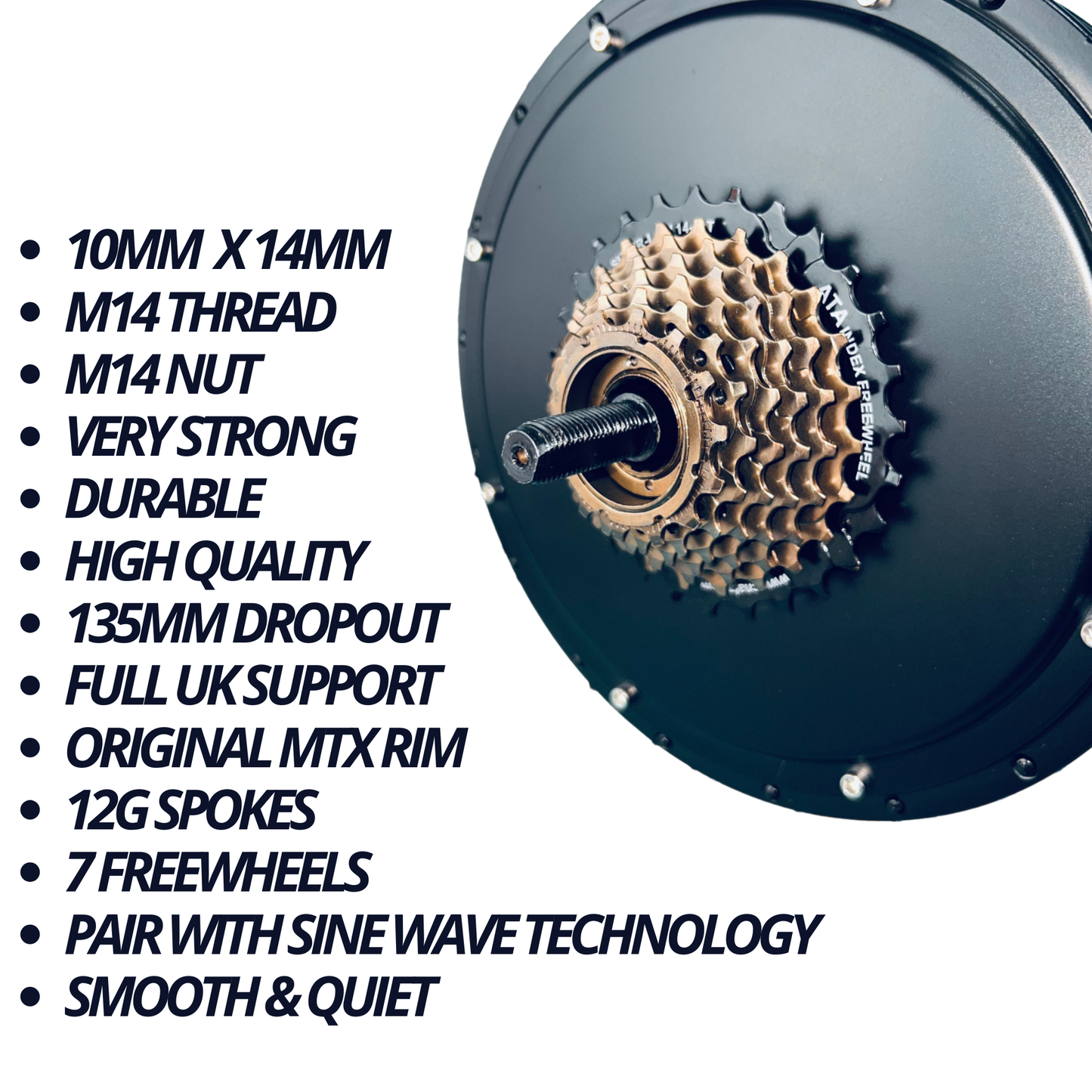 The Ultimate Electric 2000W Rear Wheel EBike Conversion Kit Original MTX39 Rim High Torque Motor