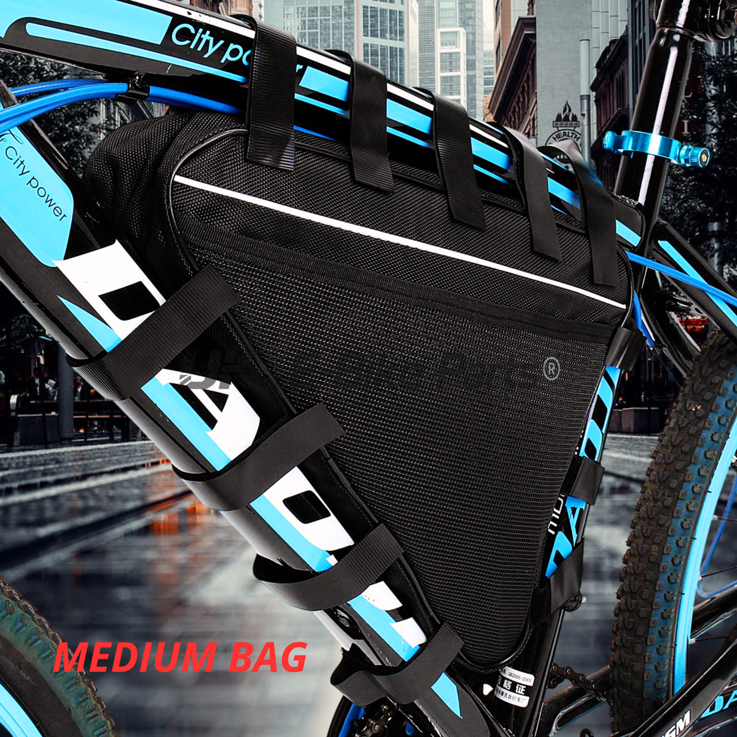 Ebike Triangle Battery Storage Bag 36V 48V 52V 60V 72V Small Medium Large Water Resistant High Quality Oxford Cloth