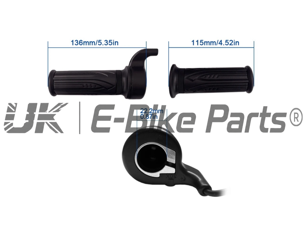 Full Twist Throttle Electric Scooter E Bike Right Hand SM Plug 12V to 72V 22mm