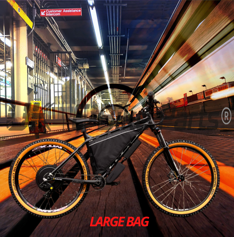 Ebike Triangle Battery Storage Bag 36V 48V 52V 60V 72V Small Medium Large Water Resistant High Quality Oxford Cloth