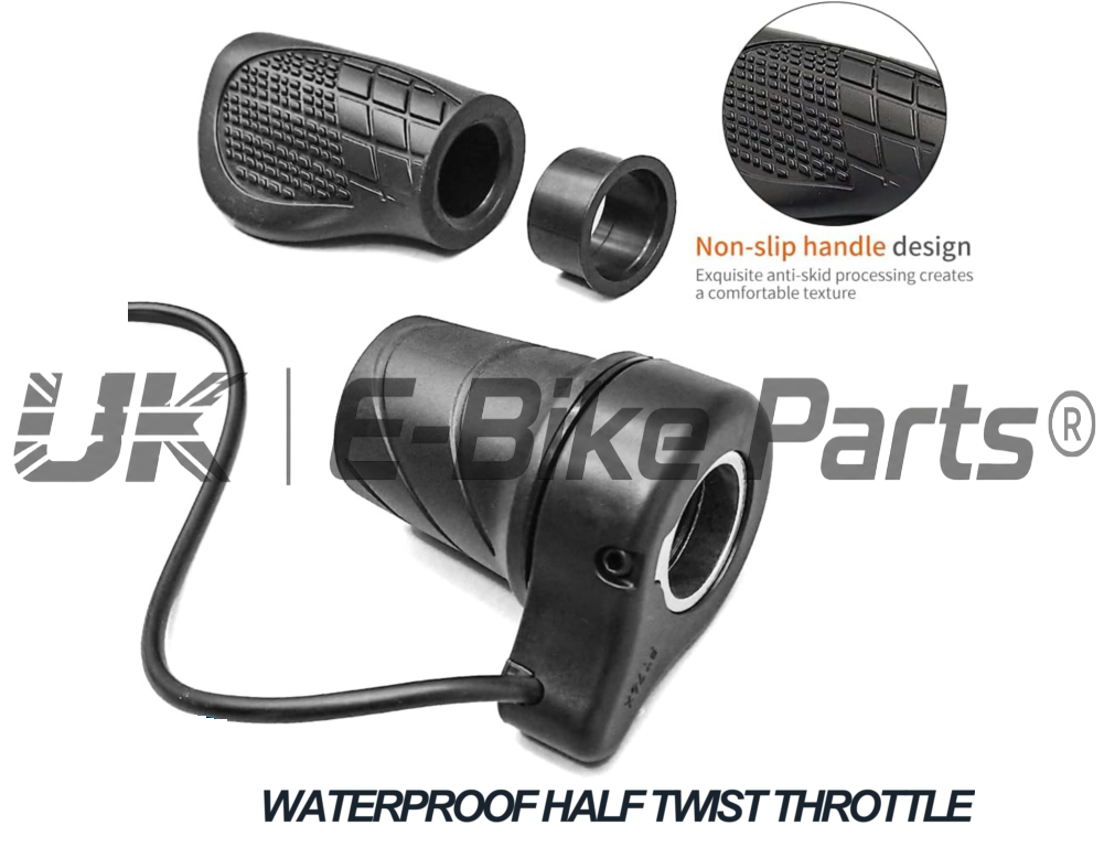 Half Twist Throttle Electric Ebike Right Hand 3 Pin E Bike Grip Twist Throttle
