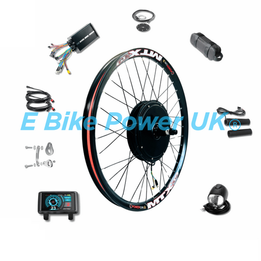 2000W MTX E Bike Conversion Kit 45 Amp Sine Wave Controller Rear Wheel Cassette 7-11 Speed