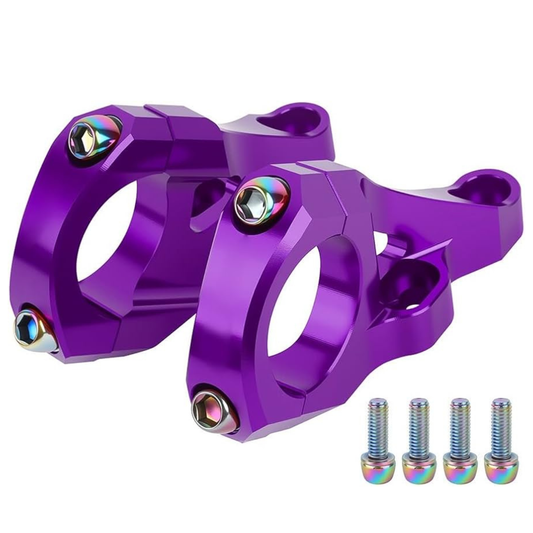 Direct Mount Stem CNC Alloy 31.8mm Anodized Purple MTB Downhill BMX Bike Stem