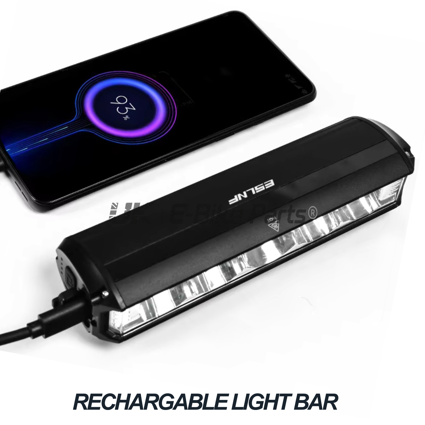 Light Bar Bike Headlight Front Light Ultra-Bright LED 1800 Lumens USB Bicycle
