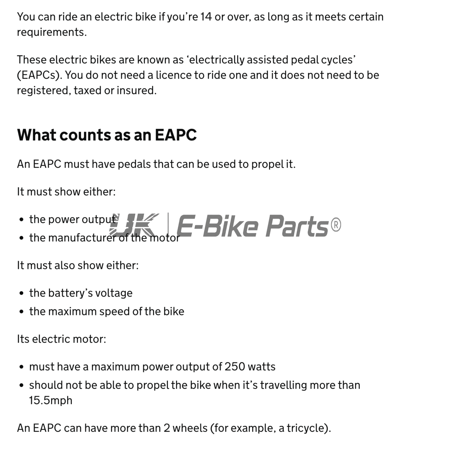 36V 250W UK Legal EBike Sticker Holographic Hub Mid-Drive Kits OEM Decal EAPC