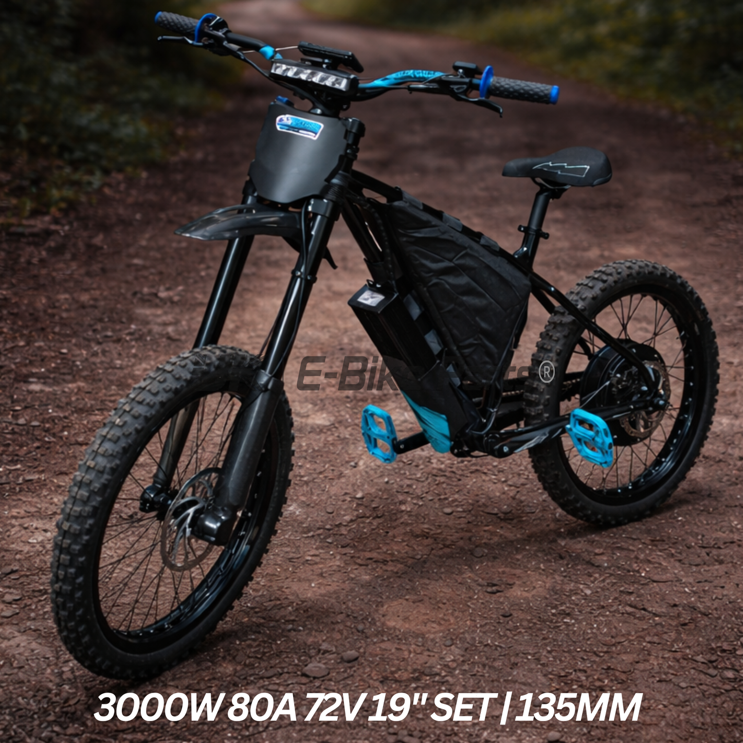 19-Inch SurRon Style E-Bike Wheel Kit | Dual Sport Tyre, KKE Forks, 80A Controller – On/Off Road Ready
