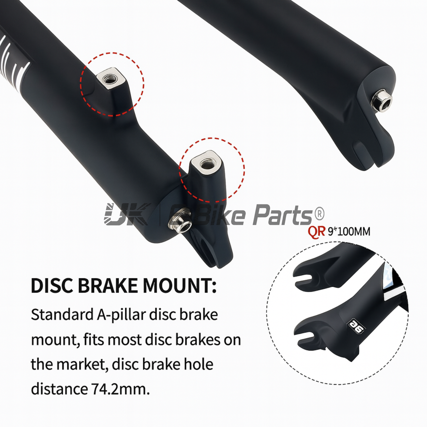 MTB Triple Clamp AIR Coil Forks E Bike 180MM Travel 100MM QR Axle Quality 29″