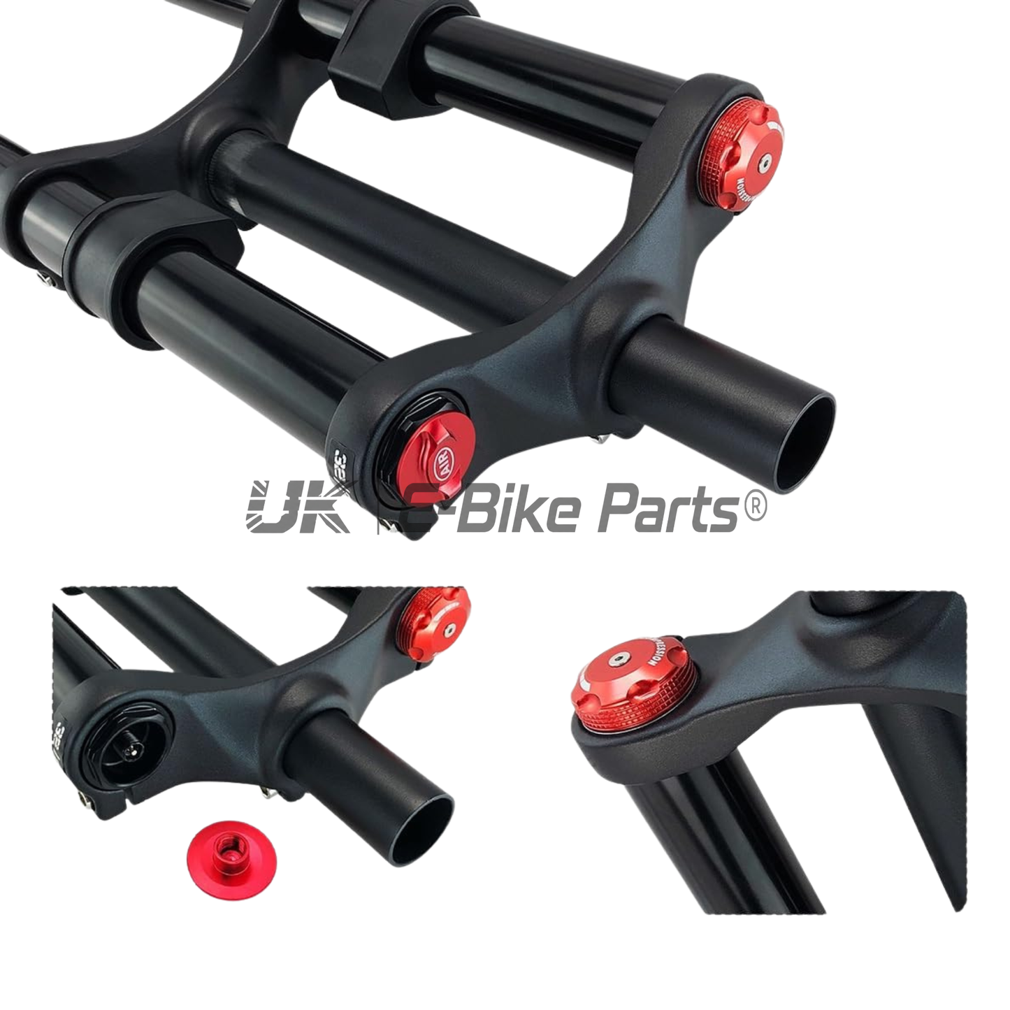 MTB Triple Clamp AIR Coil Forks E Bike 180MM Travel 100MM QR Axle Quality 29″
