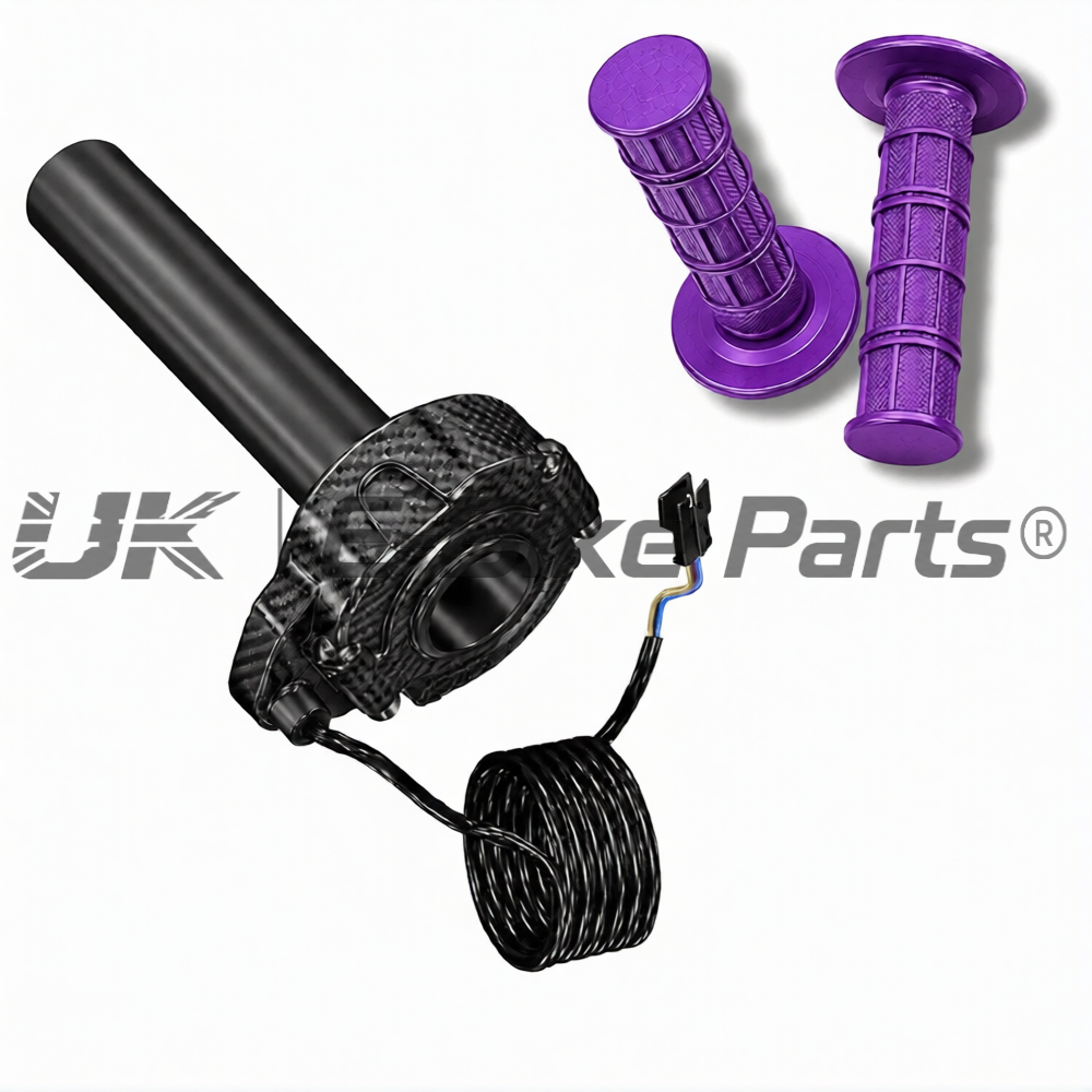 Carbon SurRon Throttle Twist Grips Waffle Grip All Colours 3 Pin SM JST Plug UK