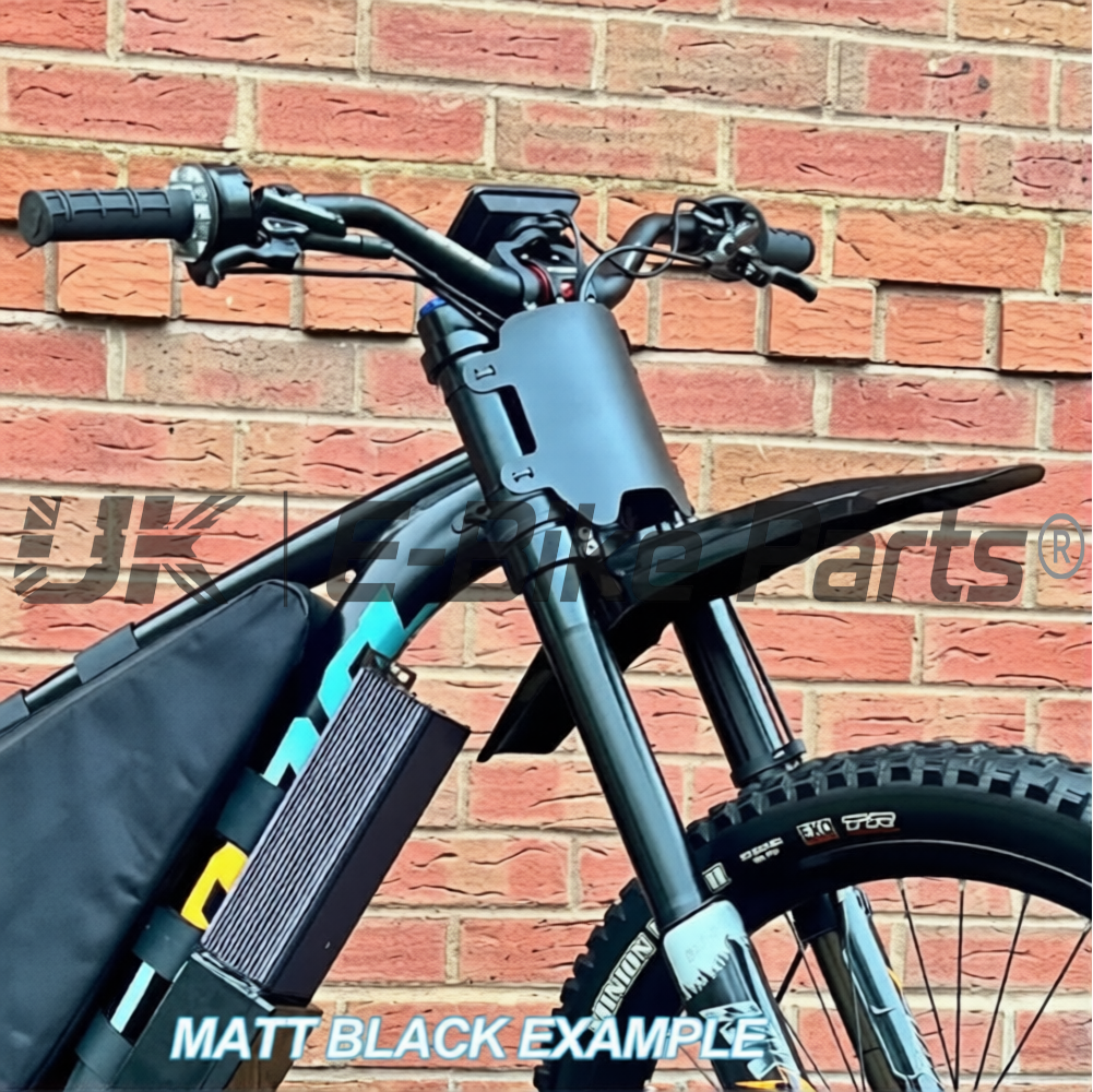 Ebike Number Board Carbon Finish Matt Black for Triple Crown Forks Easy Install with Cable Ties