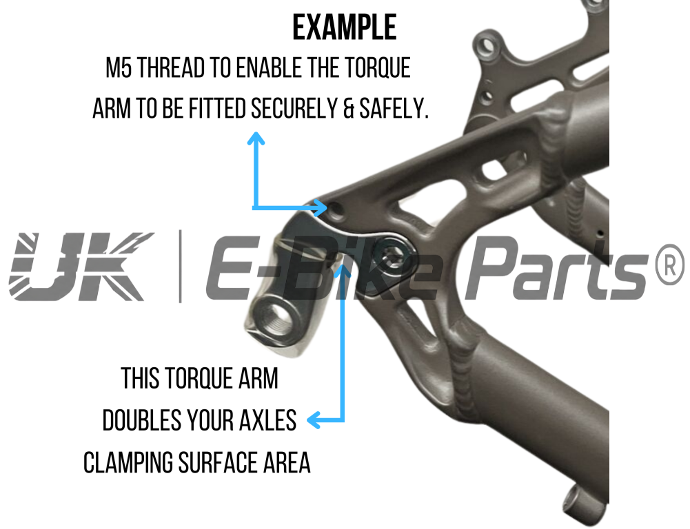 E Bike Torque Arm Set Fit Rear Motor M12 M14 M16 Axle UK Universal High Strength Carrera, Trek, Voodoo, Boardman.