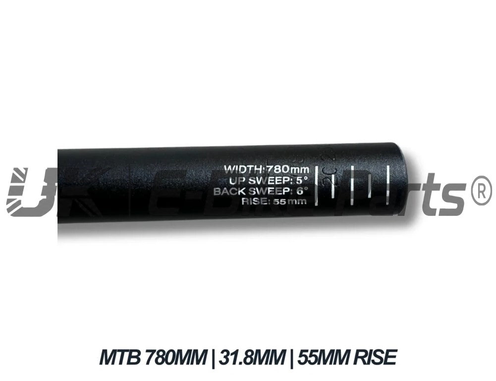 High Rise Handlebar 780mm Wide 55mm Rise 31.8mm Stem EBike Surron Talaria Bars