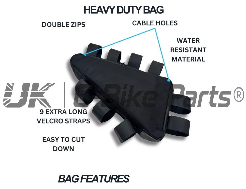 Ebike Battery Storage Triangle Bag Medium Large One Size Heavy Duty High Quality