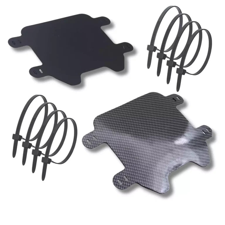 Ebike Number Board Carbon Finish Matt Black for Triple Crown Forks Easy Install with Cable Ties
